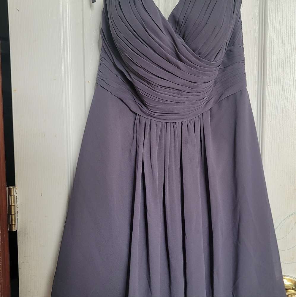 Strapless Grey Prom Dress